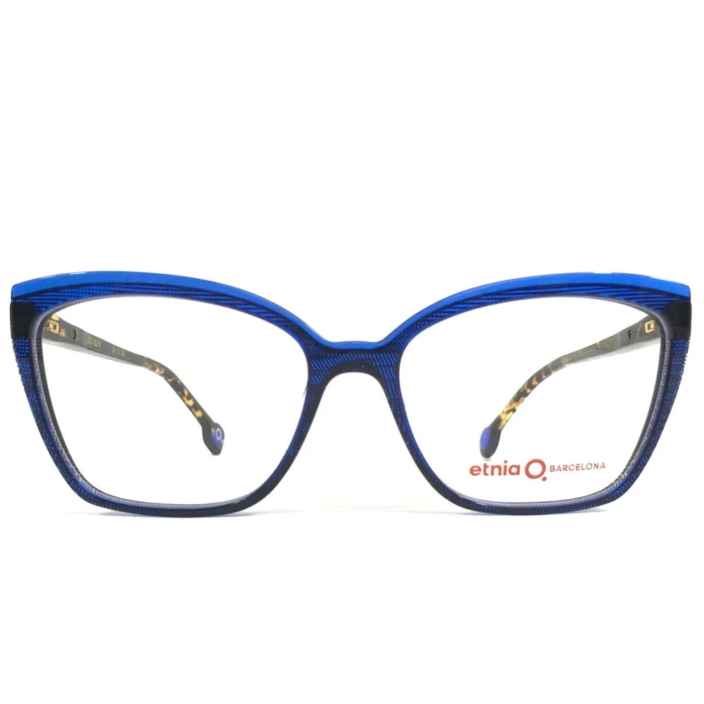 Etnia Barcelona Eyeglasses Frame ZAZ BLHV Blue Havana Cat Eye Full Rim 54-15-138